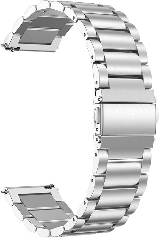 INF Uhrenarmband aus Edelstahl – bequemer und sicherer Sitz Silber 22 mm