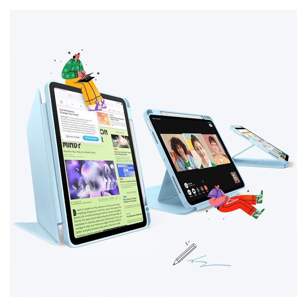 ESR - Flip Hybrid - iPad Air 4 (2020) / Air 5 (2022) / Air 11 (2024) / Air 11 (2025) - Sky Blue (Apple iPad Air 11 2024, Apple iPad Air 11 2025, Apple iPad Air 11 2026) (1B21400203)
