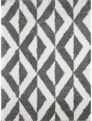 KAS Rugs Pax Plush Mid-Century Chevron Shag Area Rug