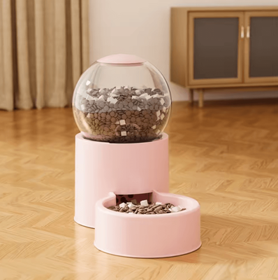 Inspire Curations ElevaFlow Automatic Pet Feeder & Water Dispenser With Neck Protection Design food Pink