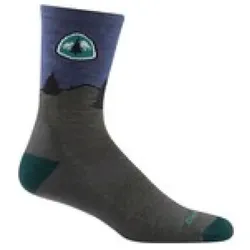 Darn Tough, Herren, Sportsocken, PCT Micro Crew Lightweight with Cushion (41 - 42.50), Grau