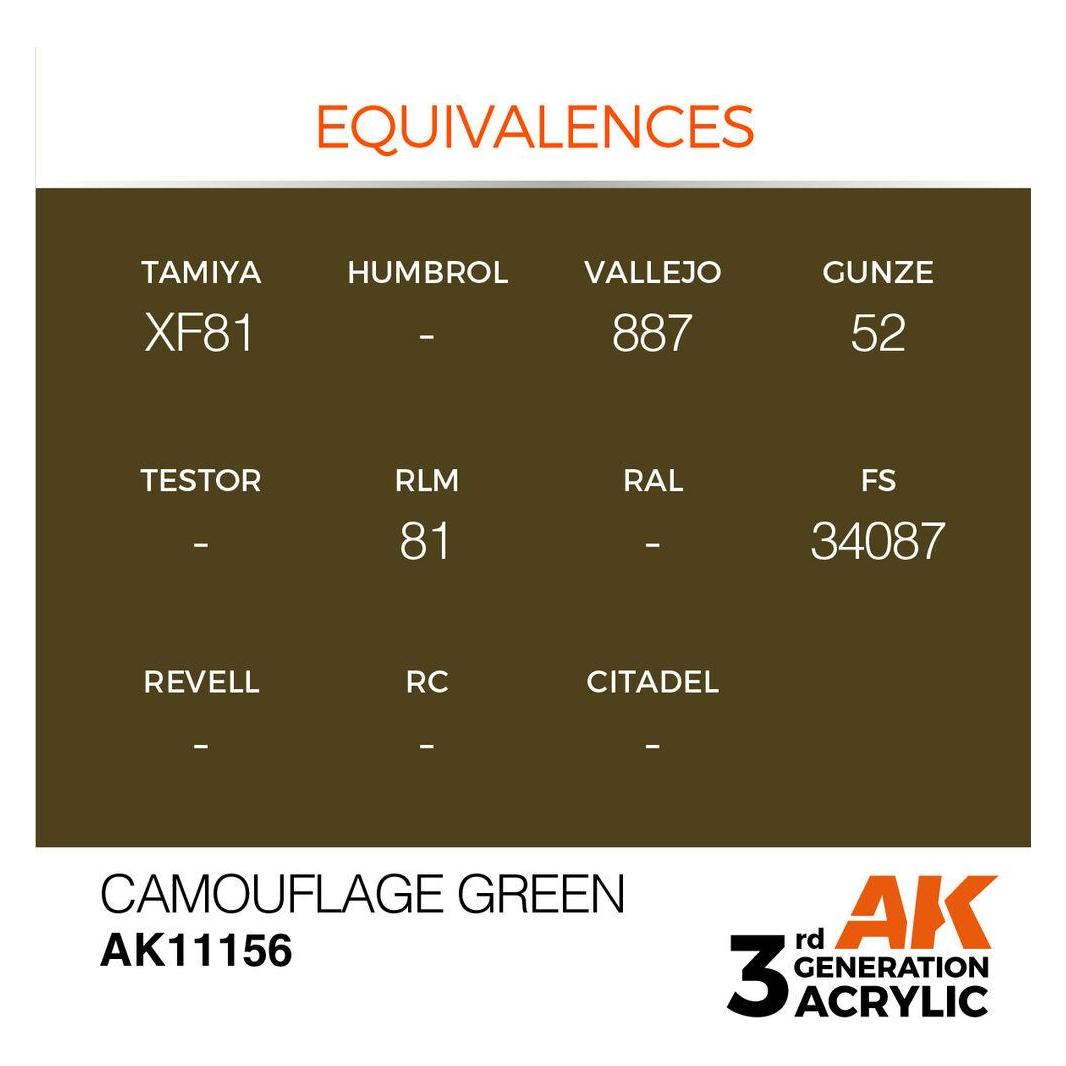 AK Interactive Pot de Peinture - Camouflage Green (17 ml) (17 ml) (AK11156)