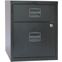 Bisley Home Mobiler Beistellschrank »PFA« A4, einbahnig, 2 Schübe schwarz, 41.3x52.8x40 cm