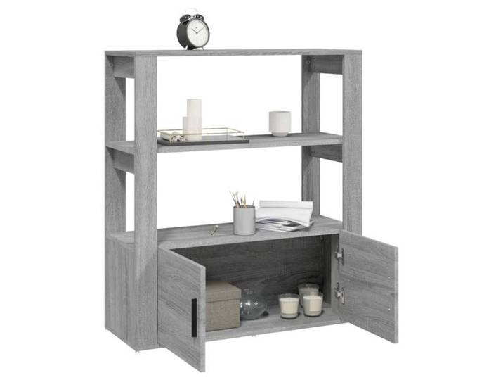 Meuble Rangement - HAOSHOP - Buffet Sonoma gris 80x30x90 cm Bois d'ingénierie&01_34044