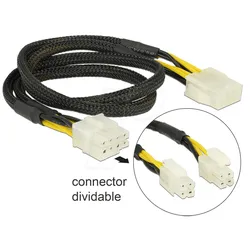 DELOCK 83653 - 8 Pin EPS Verlängerung (teilbar) St / Bu 44 cm