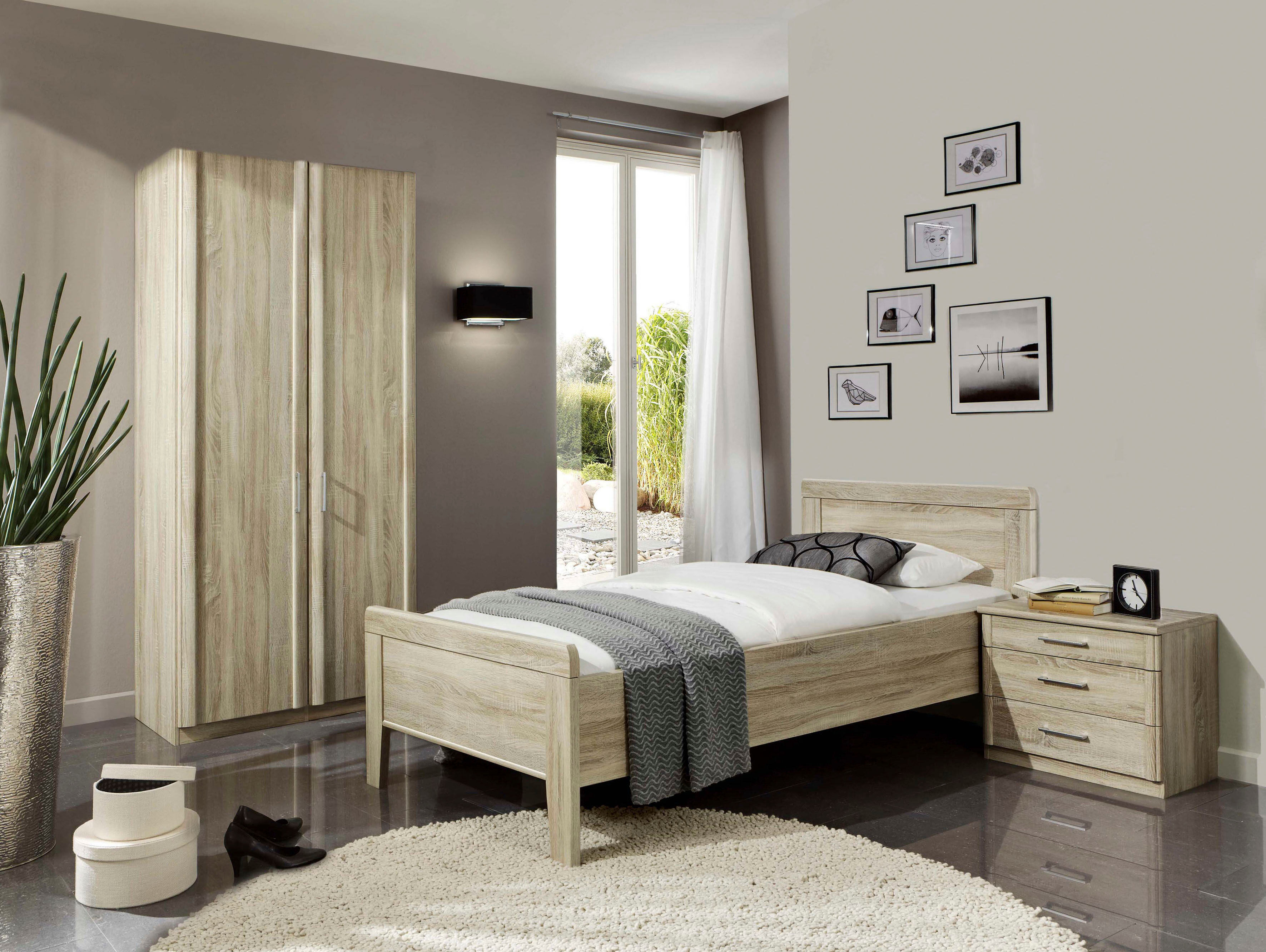 Kleiderschrank WIEMANN "Meran", beige (eiche, sägerau), B:99,4cm H:196cm T:58cm, Holzwerkstoff, Schränke, Kleiderschrank
