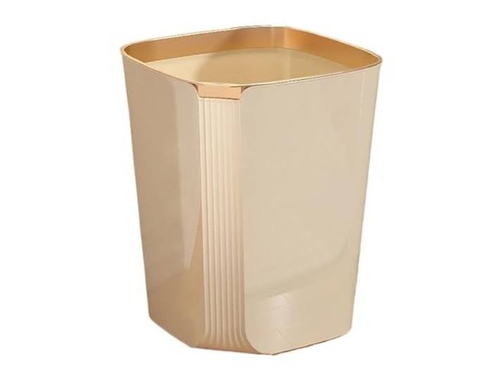 9bbhfJw4R Haushaltsmülleimer Offener Mülleimer Mit Druckring for Hinter Der Tür(Cream White,S)