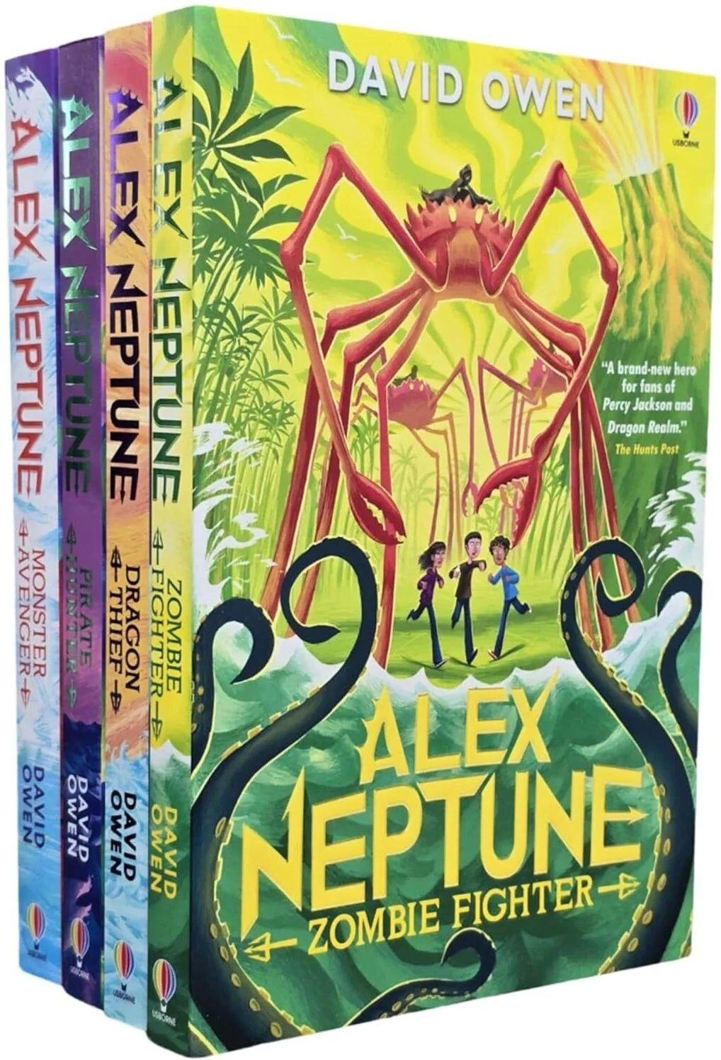 Usborne Alex Neptune Series by David Owen - 4 Book Collection Set - Dragon Thief, Pirate Hunter, Monster Avenger, Zombie Fighter - Paperback - Ages 9-12