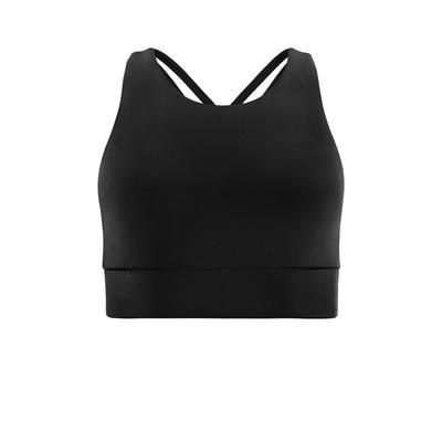 Sport-Bustier WINSHAPE "Functional Comfort Sport-BH SB103C", Damen, Gr. M, Normalgrößen, schwarz, 85% Polyester, 15% Elasthan, BHs, mit Rücken-Applikation