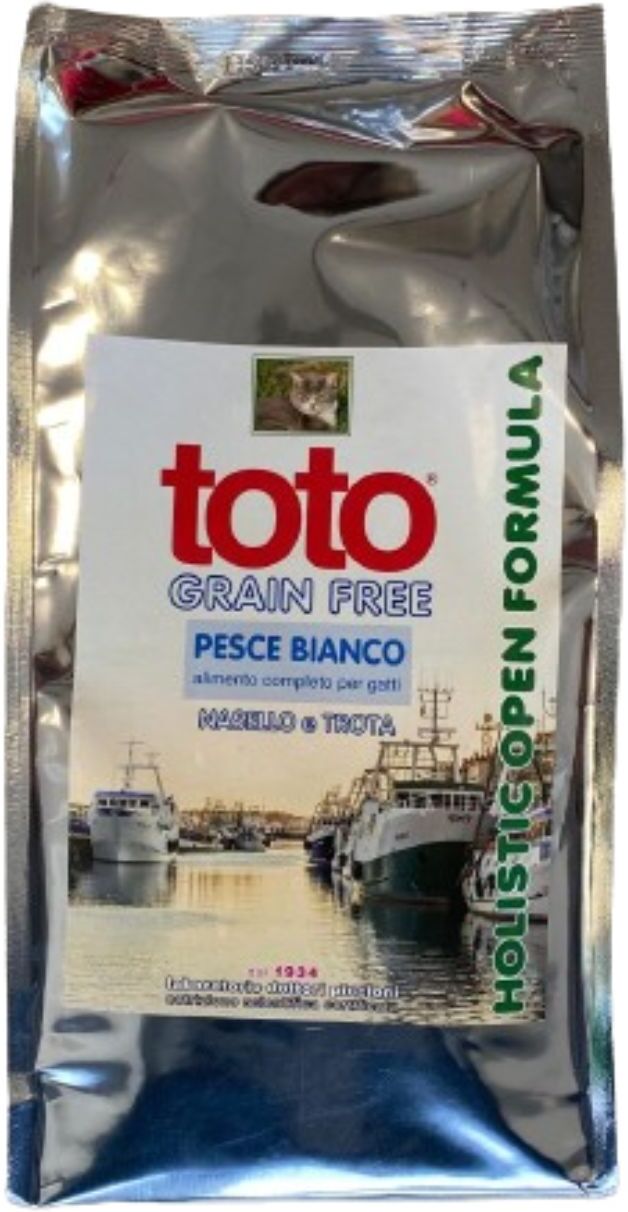 Toto Holistic Open Formula Pesce Bianco Nasello e Trota Grain Free per Gatti