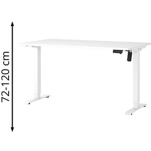 Germania Schreibtisch Profi 3.0, 8023-84, weiß, elektrisch höhenverstellbar, 140 x 71-119 x 80 cm