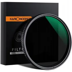 K&F Concept K&F filter ND filter 55mm ADJUSTABLE gray FADER ND8-ND2000 KF () - 101380 (55 mm, ND Filter), Objektivfilter, Grau