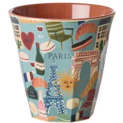 RICE Melamin Becher Paris Mon Amour – Medium, H9 Ø9 cm, 250 ml