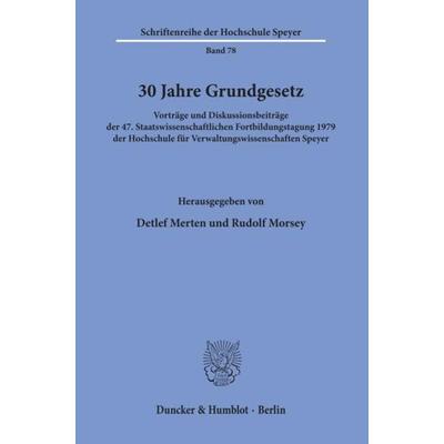 30 Jahre Grundgesetz., Taschenbuch von , Duncker & Humblot, 978-3-428-04521-1