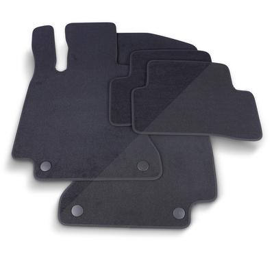 Thomatex Textil Fußmatten-Set Samtvelours Mercedes W205, schwarz [Hersteller-Nr. 260086] für Mercedes-Benz