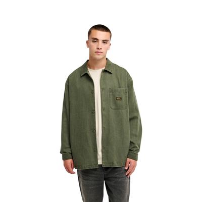 Langarmhemd QUIKSILVER "Castlehill", Herren, Gr. L, grün (grape leaf), Obermaterial: 100% Baumwolle., Hemden