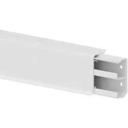 GGK 112454 Sockelleistenkanal SL 20x50mm-9010, PVC mit Dichtlippe, 2 Kammern, alpinweiß SL20x50  - 2 Meter
