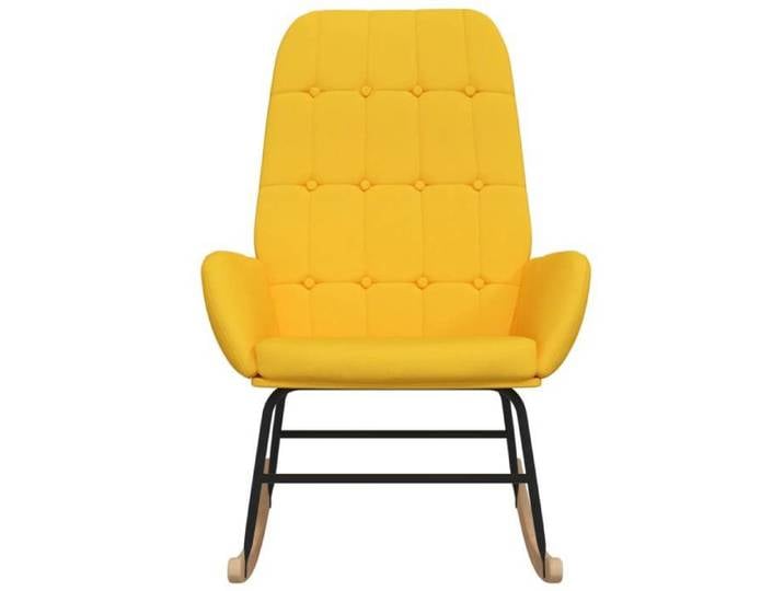 Jaune Chaise/Fauteuil à bascule SOLOMON Pour 1 personne Jaune moutarde Tissu FF876