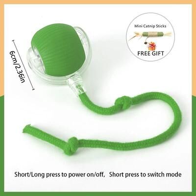 Uplift Picks USB Rechargeable Automatic Rolling Cat Toy With Tail Teaser i