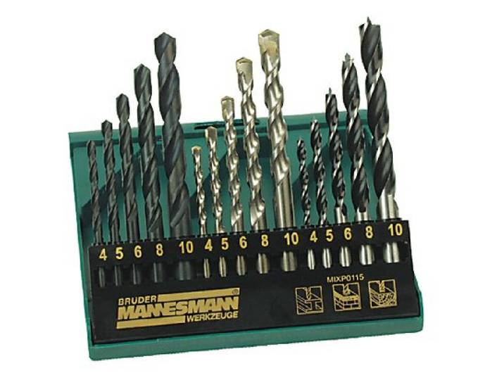 Mannesmann professionele combiboorset, 15-delig, M54315