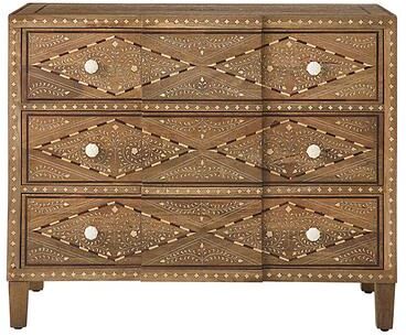 Priya Bone Inlay 3-Drawer Chest - Ballard Designs