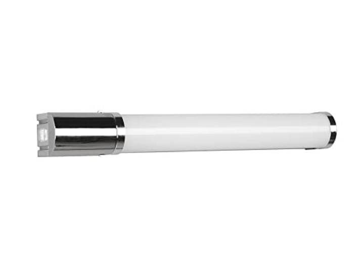 Trio Leuchten LED Bad Wandleuchte Piera 284074206, Kunststoff chromfarbig, inklusiv 8 Watt LED, Schalter, Steckdose, Chrom