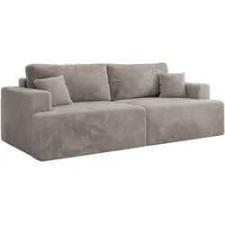 4-SITZER SOFA VIRELLA Hellgrau Plüsch