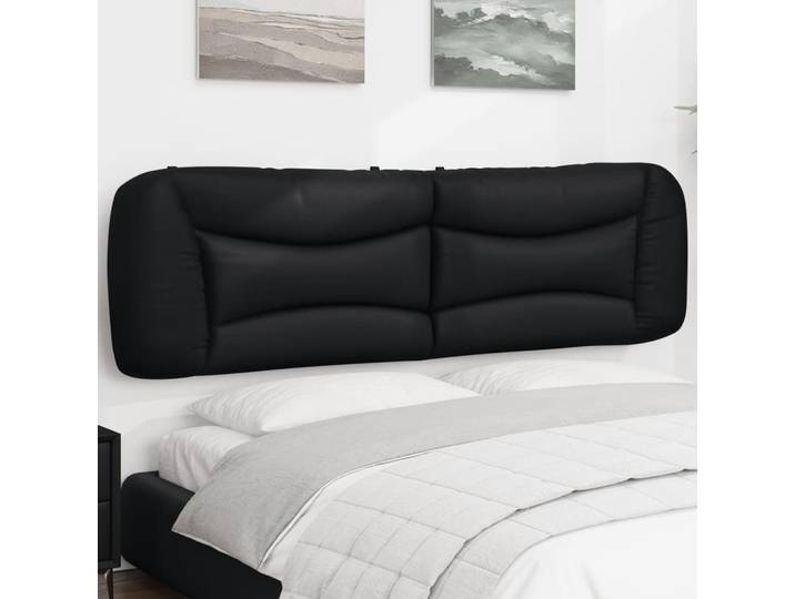 vidaXL Kopfteilkissen Schwarz 180 cm Kunstleder