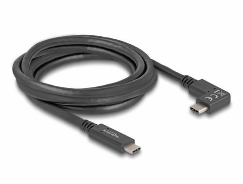 Delock USB-C Kabel USB-C Stecker, USB-C Stecker 2.00m Schwarz 80038