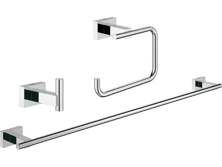 GROHE Essentials Cube badkamer accessoireset (3-in-1) - Chroom