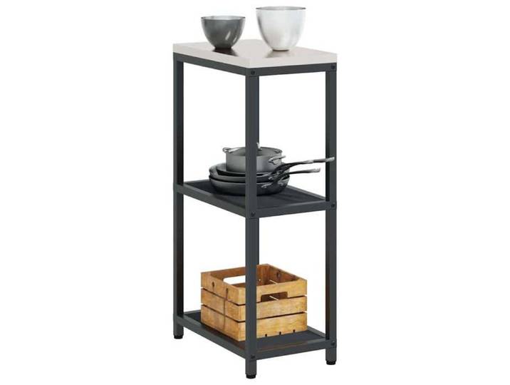 MGH - TOP Meuble modulaire/Étagère de rangement de cuisine - avec étagère Anthracite Acier LLV1189