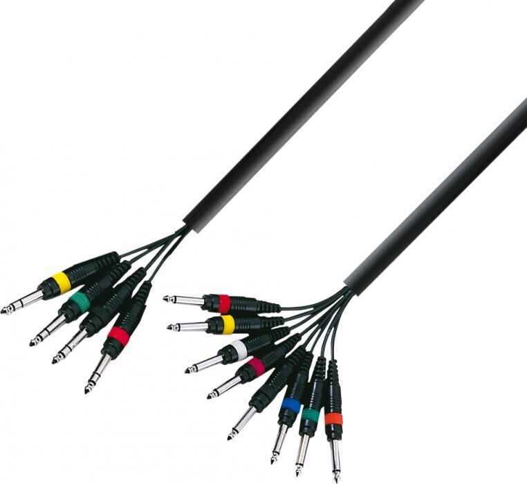Adam Hall Cables K3 L8 Vp 0500 Multicore Kabel 4 X 6,3 Mm Klinke Stereo Au
