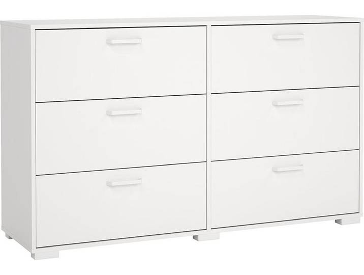 Sofia Kommode 6 Schubladen weiß.