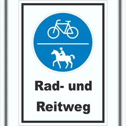 HB-Druck Aufkleber Rad- und Reitweg A5 (148x210mm)