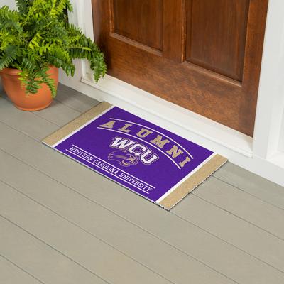 Evergreen 28 in. x 16 in. Western Carolina University Alumni Full Color PVC Door Mat