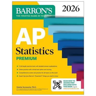 AP Statistics Premium, 2026: Prep Book with 9 Practice Tests + Comprehensive Review + Online Practice, Taschenbuch von Martin Sternstein, Kaplan