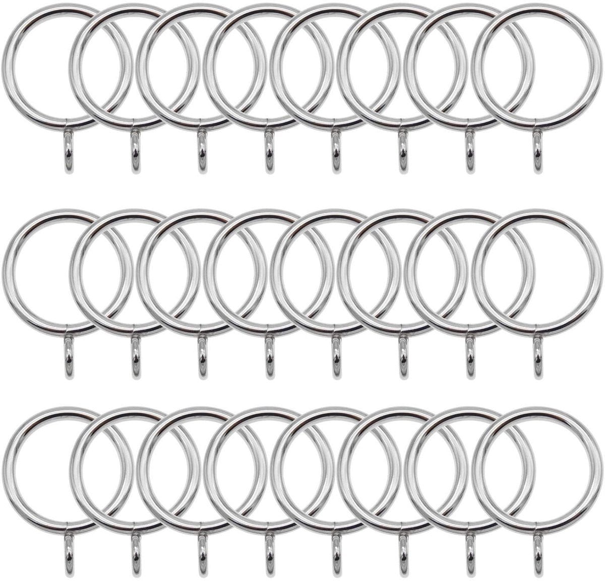 Dailygoods Gordijnringen 38mm - 24 stuks - Metaal