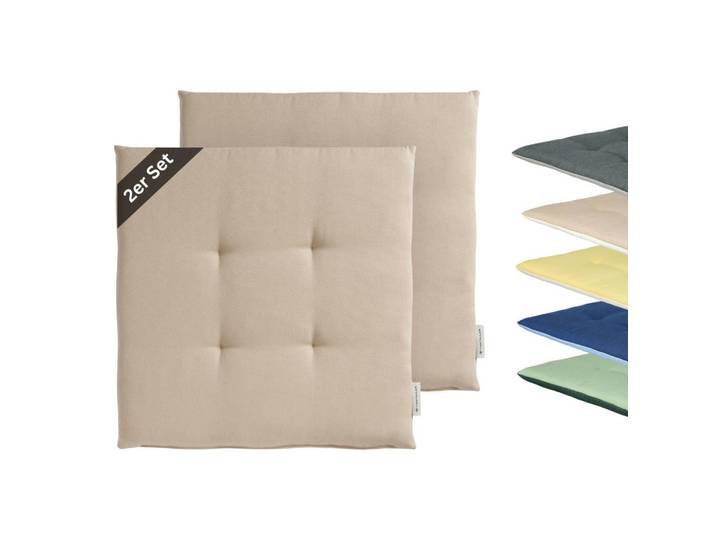 Tom Tailor Outdoor Sitzkissen Dove Chairpad, Beige, 40x2x40 cm, Heimtextilien, Wohntextilien, Sitzkissen