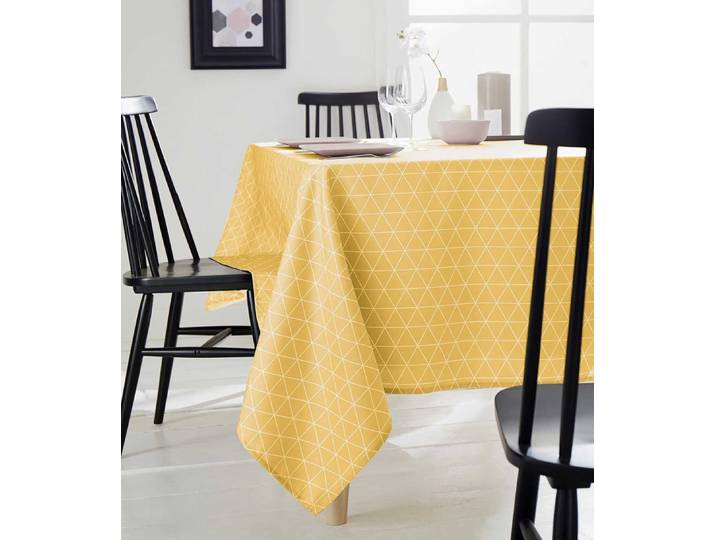 Nappe rectangulaire ''scandinave'' polyester jaune tournesol 150x300 cm