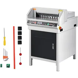 VEVOR Elektrischer Papierschneider Max. 450 mm, Elektrische Eckenabrundung, Schnittstärke 40 mm, mit intelligentem LCD-Panel, Positionierung des Infrarotlichts, für Etiketten, Büro