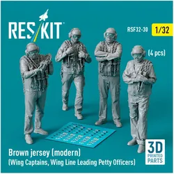 ResKit Brown jersey (modern) (Wing Captains, Wing Line Leading Petty Officers) (4 pcs) (3D Printed)