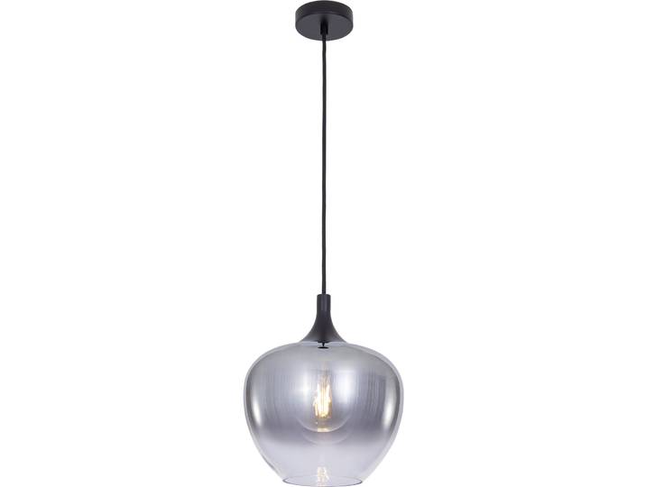 Pendellampe Tiara Schwarz Metall/Glas B 24 cm