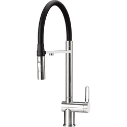 Neuesbad Spültischarmatur mit flexiblem Auslauf, 2 Funktion Brause und Wasserfilter Anschluss, Chrom NB1DEBRM075M1