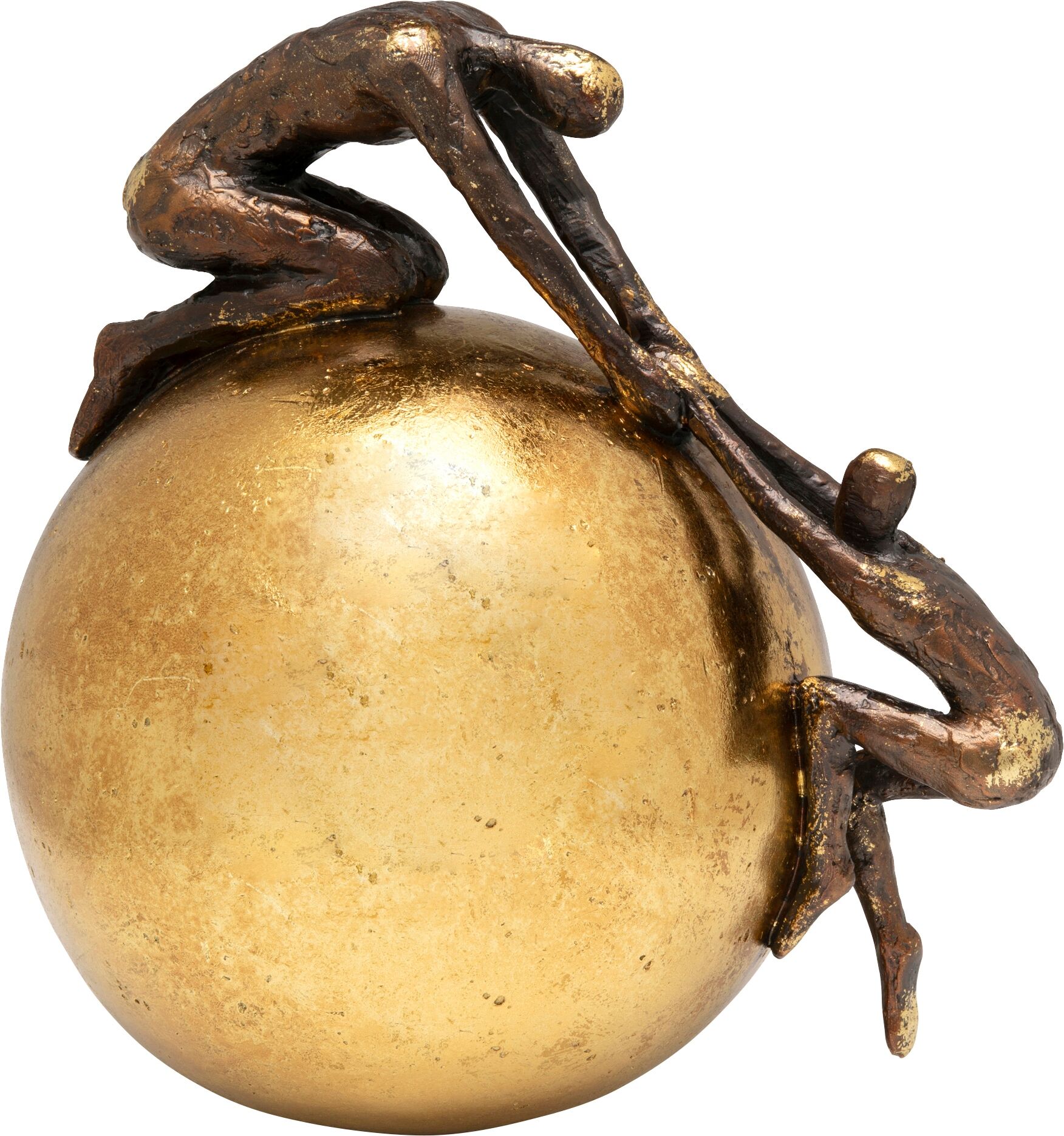 Dekofigur KARE DESIGN "Helping Men 26cm", gold, B:25cm H:26cm T:19cm, Polyresin, Dekofiguren, Dekofigur