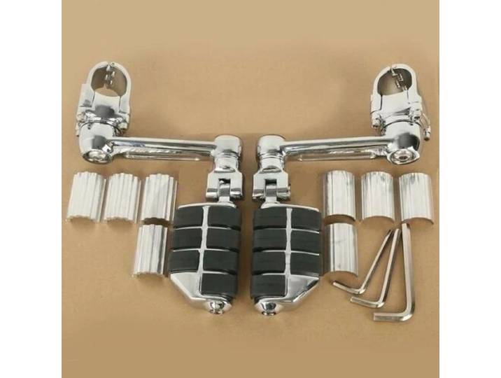 Pour Honda Goldwing GL1800 22mm 30mm 35mmNOUVEAU paire de repose-pieds en aluminium chromé réglable