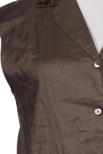 Carlo Colucci Damen Bluse, Braun, Gr. EU 42, Leinen - Second Hand