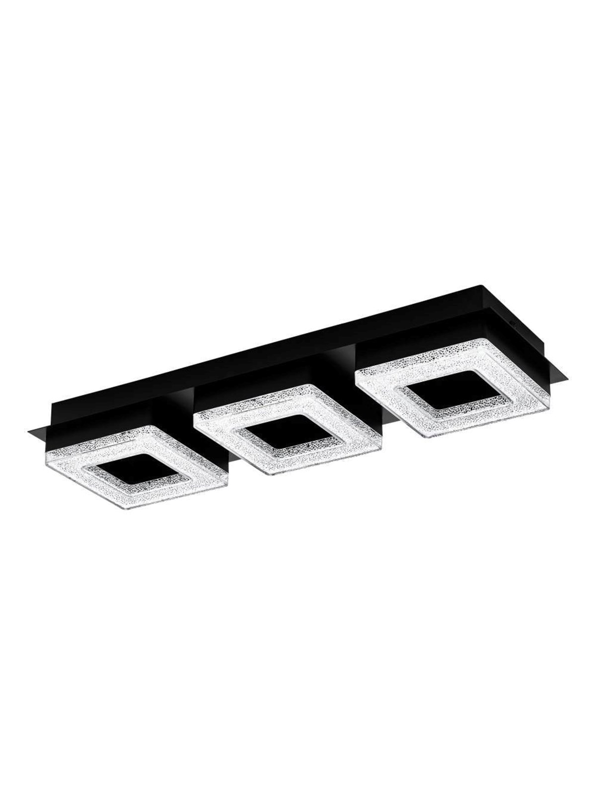 EGLO FRADELO 1 Wand- / Deckenleuchte, schwarz, klar
