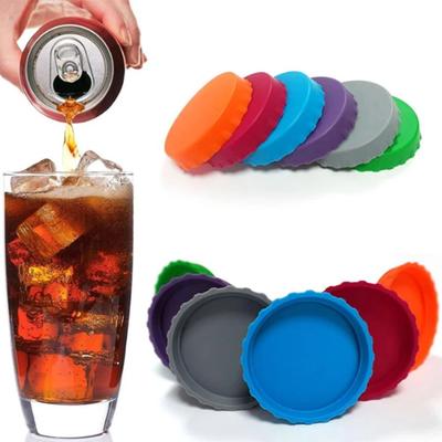 Uplift Treasures Silicone Can Lid Covers Leak Proof Soda And Beer Caps 6pcs Silicone Can Lid Covers Leak Proof Soda And Beer Caps 6pcs
