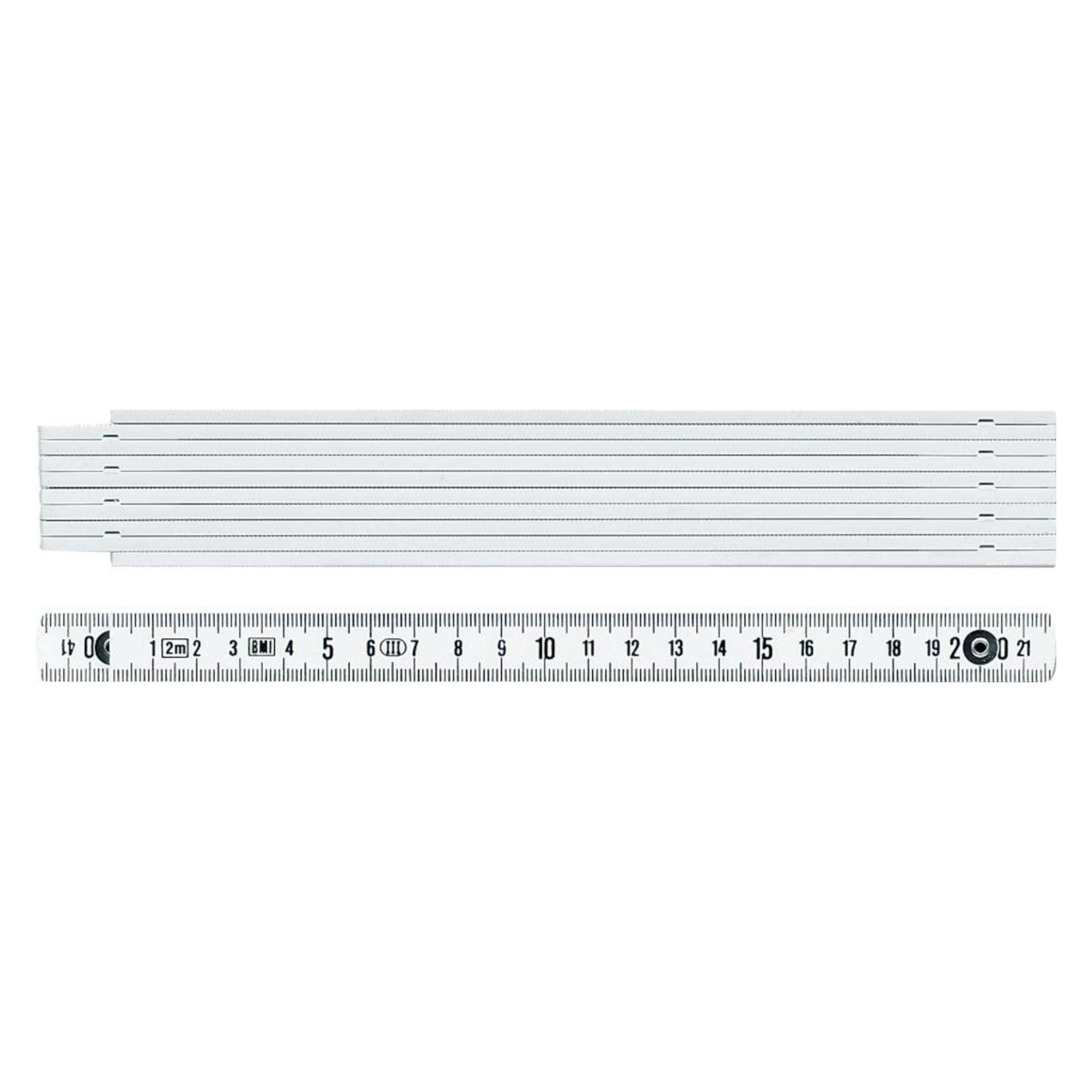 Magni Fortis Gliedermassstab Holz 2m/16mm weiss (2 m) (4317784787741)