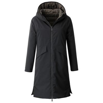 Funktionsparka LPO "Jillian", Damen, Gr. 36/38 (M), schwarz (beluga), Web, 100% Polyester, regular fit ca. Mitte Oberschenkel, Jacken, Wendemantel, verschweißte Nähte